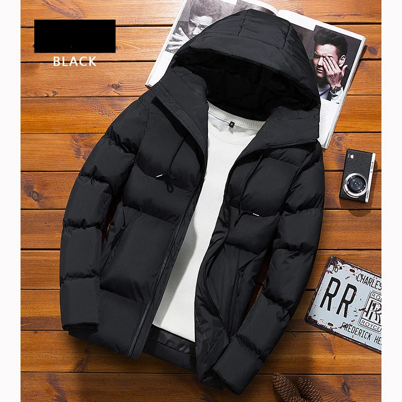 Covrlge Горячая Мода с капюшоном зимнее пальто для мужчин Толстая Теплая мужская