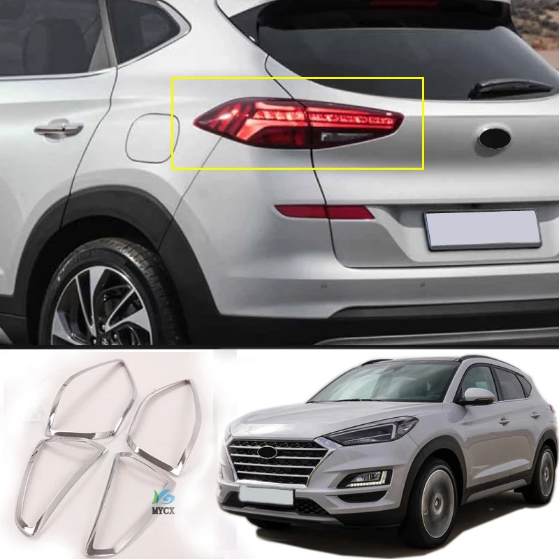 4 шт. хромированные задсветильник ры для Hyundai Tucson 2019 2020 2021 ABS|Хромирование| |