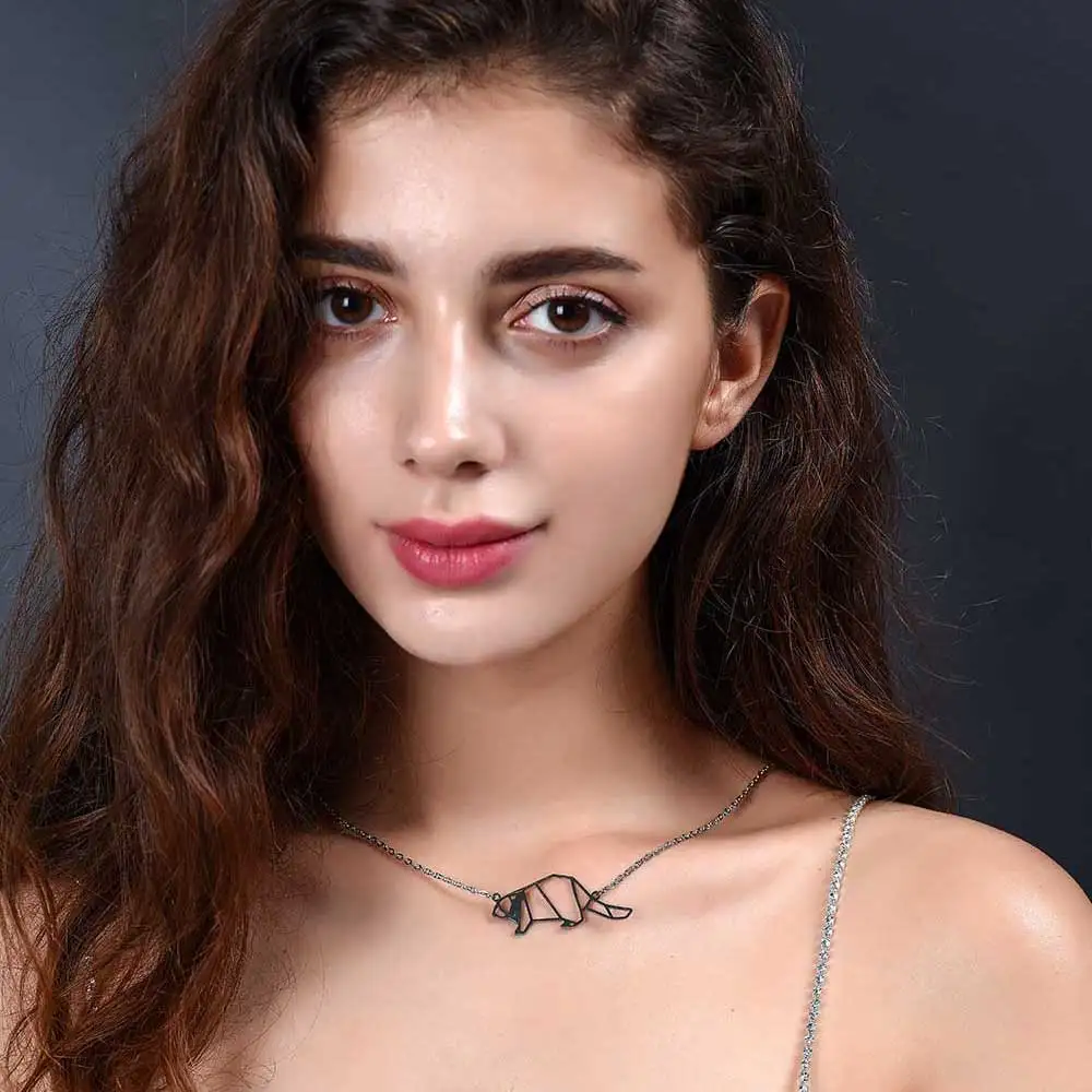 Unique Animal Beaver Necklace LaVixMia Italy Design 100% Stainless Steel Necklaces for Women Super Fashion Jewelry Special Gift | Украшения