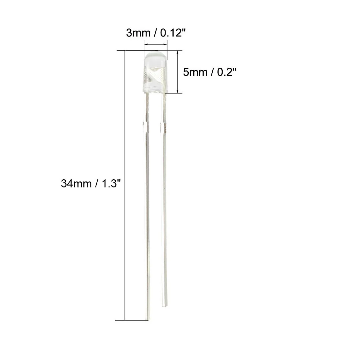 

uxcell Photosensitive Diode Photodiodes Light Sensitive Sensors 3mm Head Receiver Diode 100pcs Clear