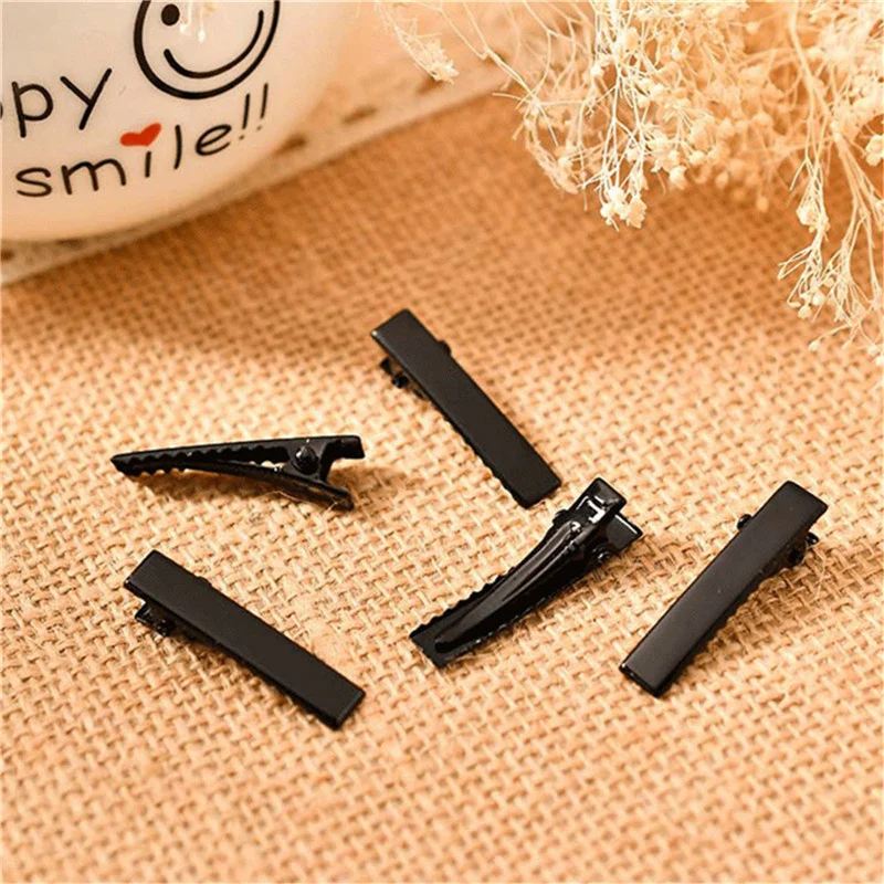 

Зажимы для волос с утконосом черные, 3,2-7,5 см, 50 шт.