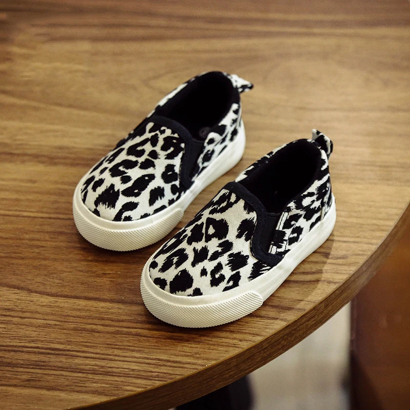 Детская обувь 2020 Осенняя новая леопардовая детская парусиновая для мальчиков и