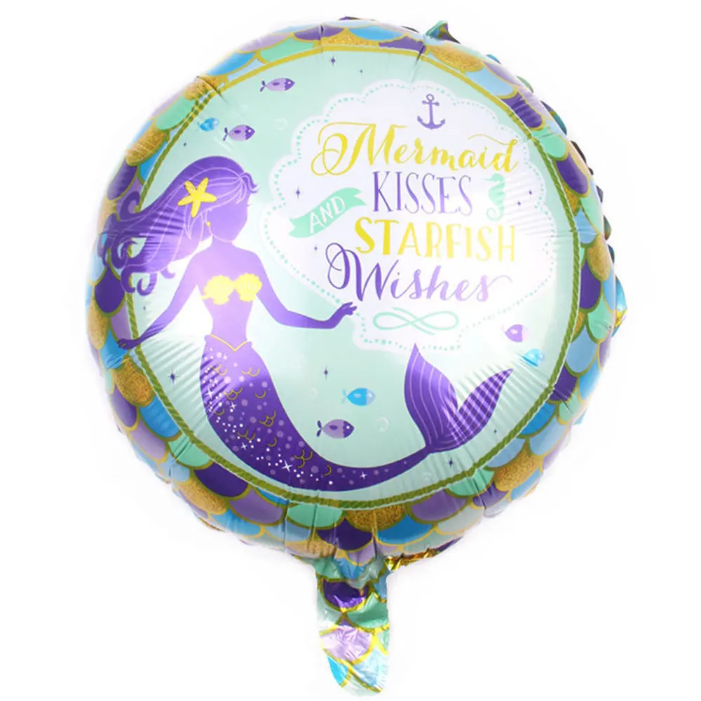 18 дюймов Русалочка Фольга Воздушный шар Дети надувные игрушки декорации с днем