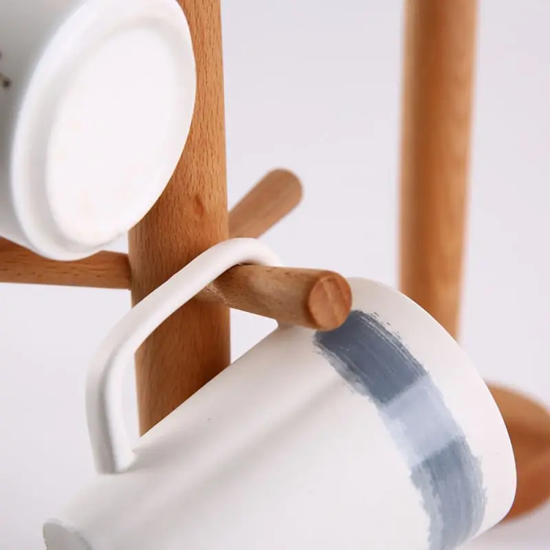 Деревянный держатель кофейной кружки Бумага Полотенца Держатель для бумажных