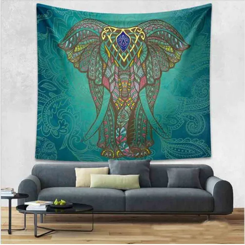 Elephant Mandala Printed Boho Home Decor Tapestry Wall Hanging Curtain Sheets Picnic Blanket Hippie Macrame Psychedelic | Дом и сад