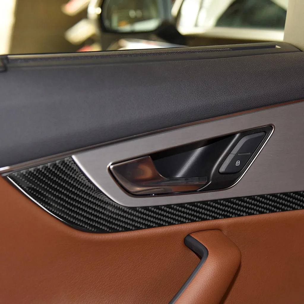 

Door Armrest Panel Covers Trim For Audi Q7 4M Decal Strip Carbon Fiber Car Stickers Goods Assessoires Automobiles Decoration