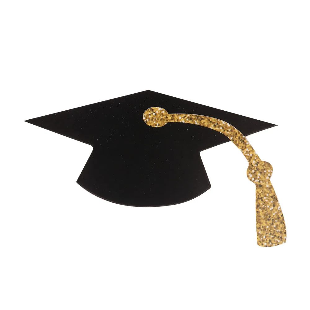 Золотой и черный 48 шт./компл. Bling 2019 + дипломы колпачки Выпускной Декор реквизит для фотостудии|Реквизиты