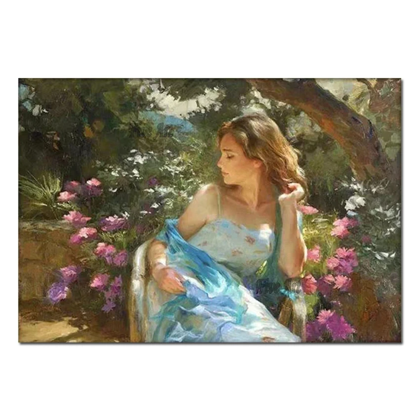 

Sexy Lady Model Picture Art 100% Hand-painted Girl Canvas Oil Painting Wall Decor Artwork For Modern Home Wall Decoration