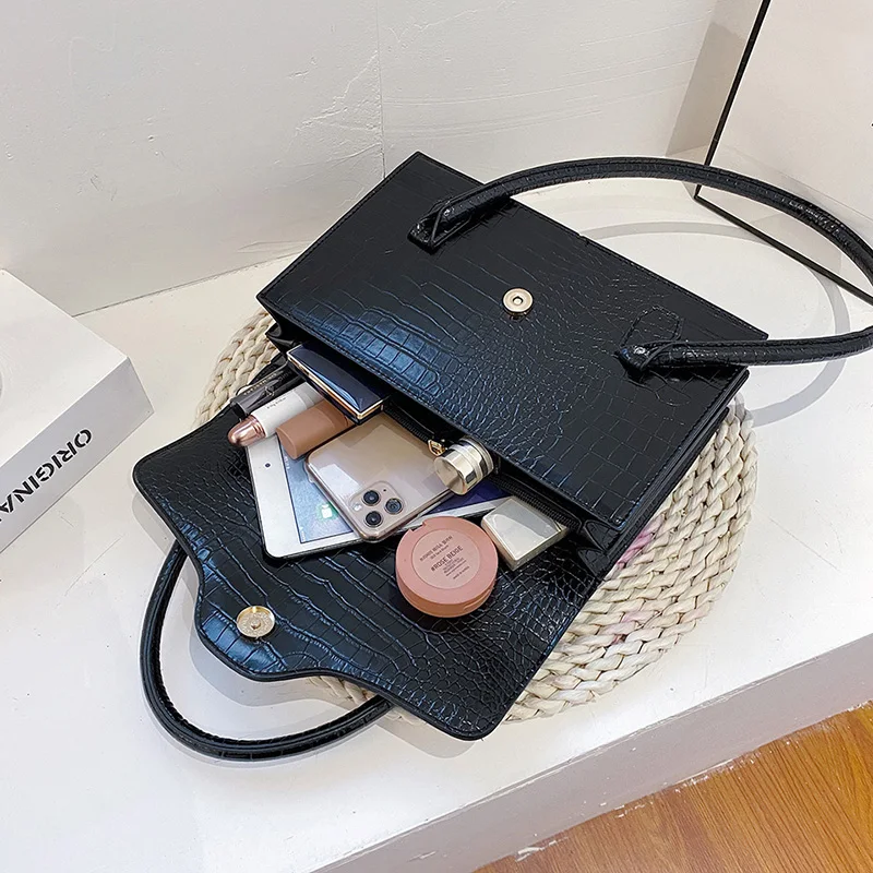 

YILIAN Alligator print bag for women, new 2021 high-end handbag, stylish one-shoulder and all-match small square bag