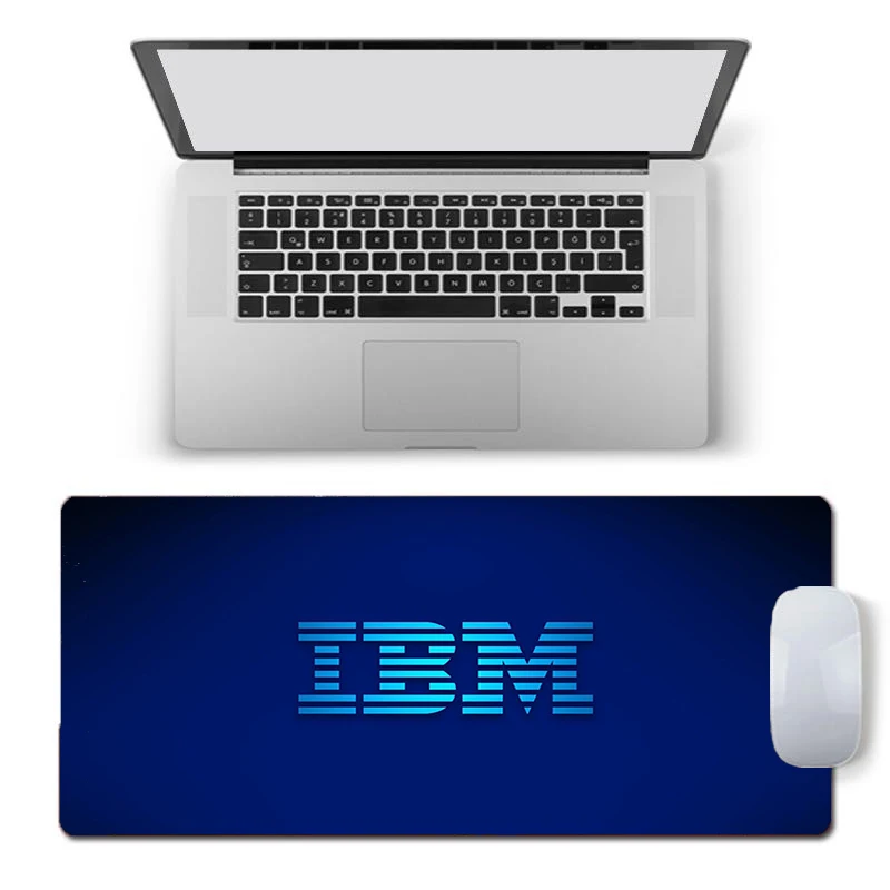 

Luxury IBM Logo Large Mouse Pad Persian Carpet Laptop Pc Gamer Keyboard Mousepad Edge White Tassel Rubber Table Mat for Pet