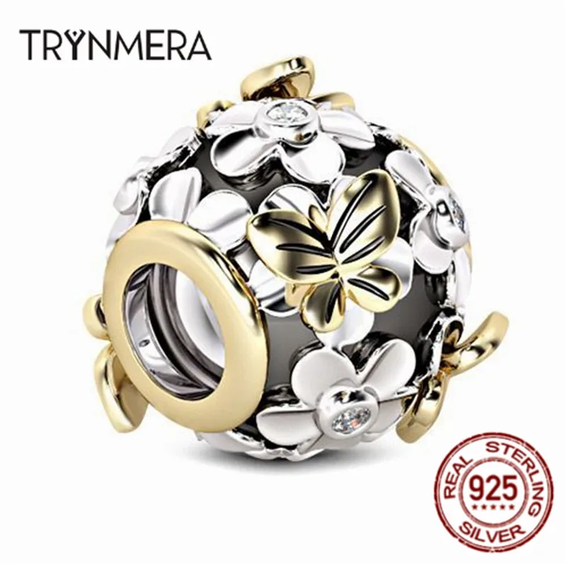 Trynmera 2019 новый 100% браслеты бабочки из серебра высшей пробы Бабочка и цветок для