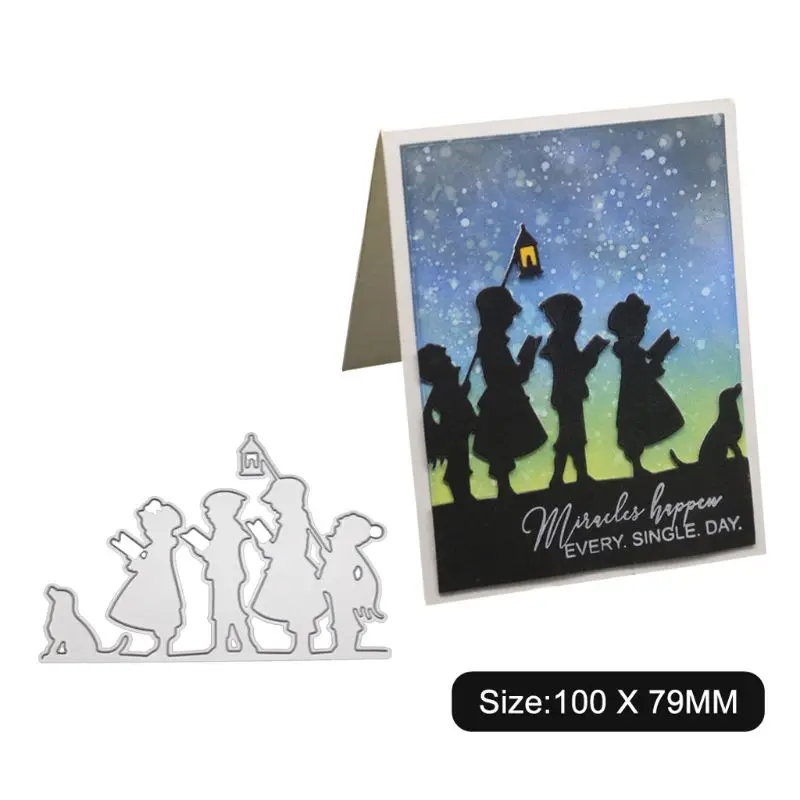 

Children Reading Metal Cutting Dies Stencil Scrapbooking DIY Album Stamp Paper