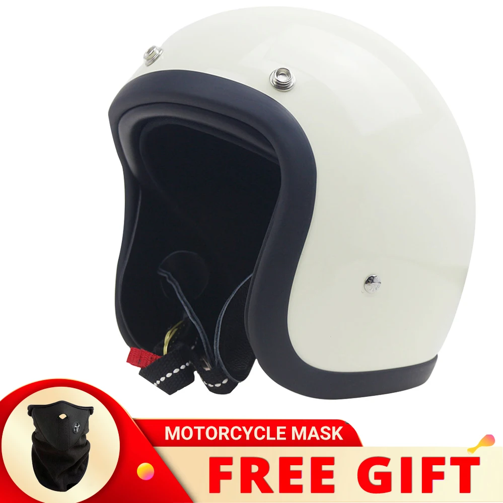

DOT Genuine Japan Style TT&CO 500TX Vintage Open Face Motorcycle Helmet Retro Cafe Racer LightWeight Motorbike Jet Casco Moto