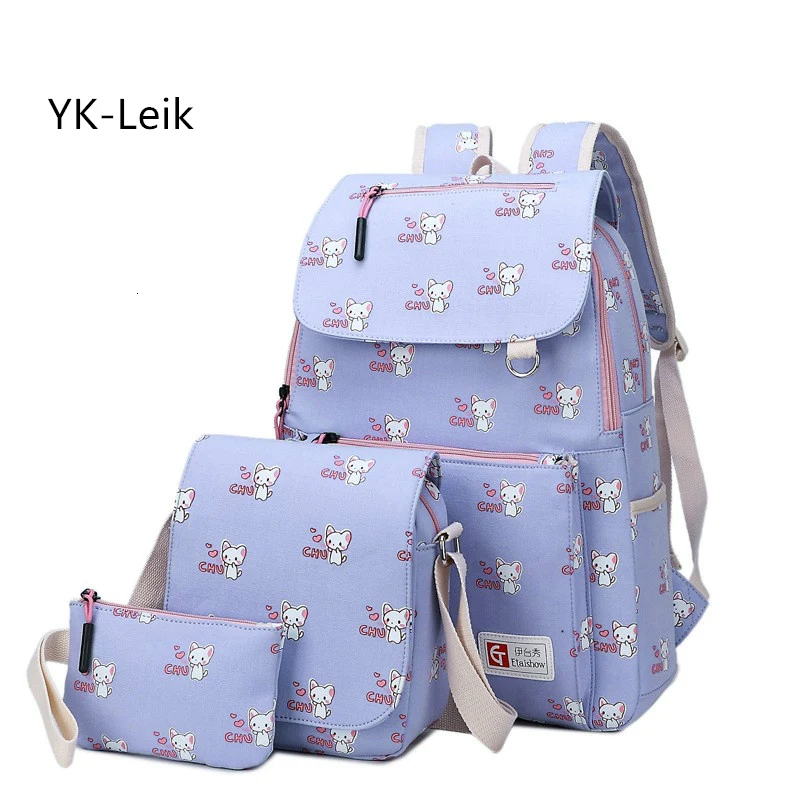 2023 fashion cartoon printing children school bags for girls Composite bags Casual travel lady backpack kids schoolbags mochila