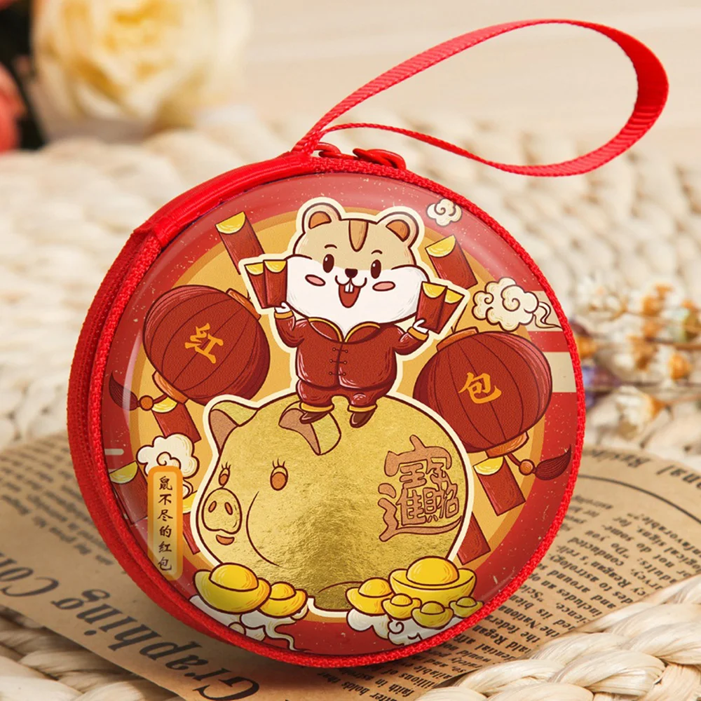 Новогодний Кошелек для монет с рисунком мыши дизайн девочек чехол ключей кошелек