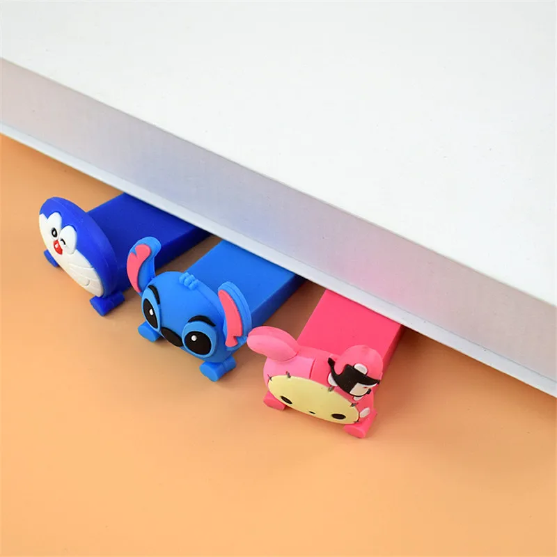 Симпатичный силиконовый дверной ограничитель в форме мультяшного кота