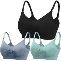 3pc maternity bra fitness bras sports bra padded seamless high impact support for yoga workout fitness sexy ladies underwear
