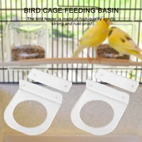 2pcs new parrot water cup holder anti rust keep cage clean cup rack bird feeding bowl holder home pet bird feeding basin bracket