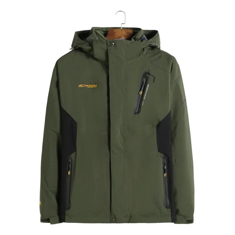 

new Plus size 8XL 7XL winter jacket men`s cotton parka warm 2 in 1 waterproof windproof Detachable Hood Winter Coat Big large