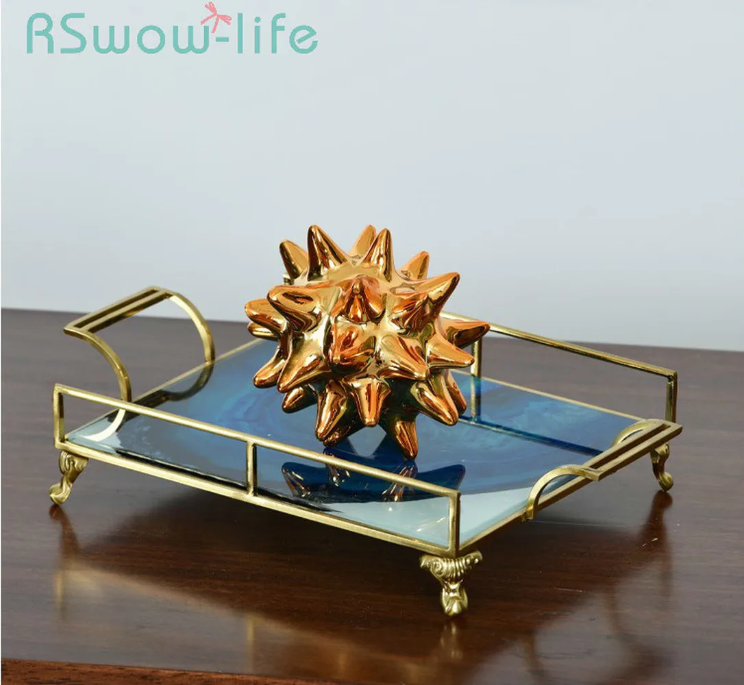 Высокая класс зеркальный жетский чехол лоток европейский домашний декоративный