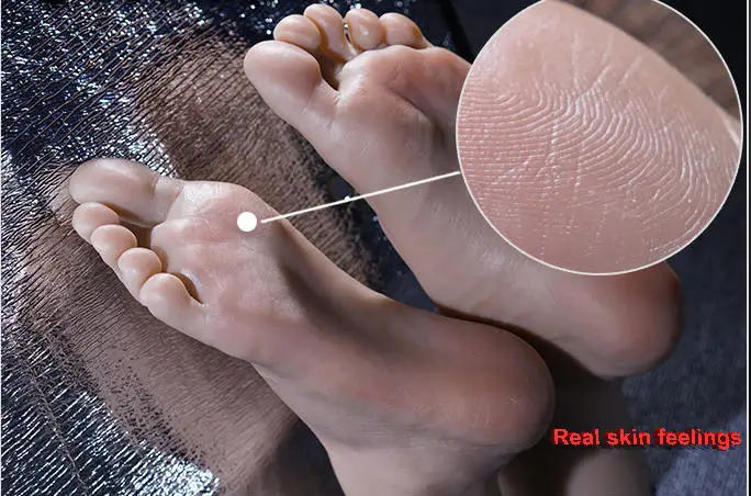 Male Silicone Foot Model Fetishes BDSM Play Gay Worship Master Slave Trampling Shoe Size 44 Toe Move Freely Fetish Men |