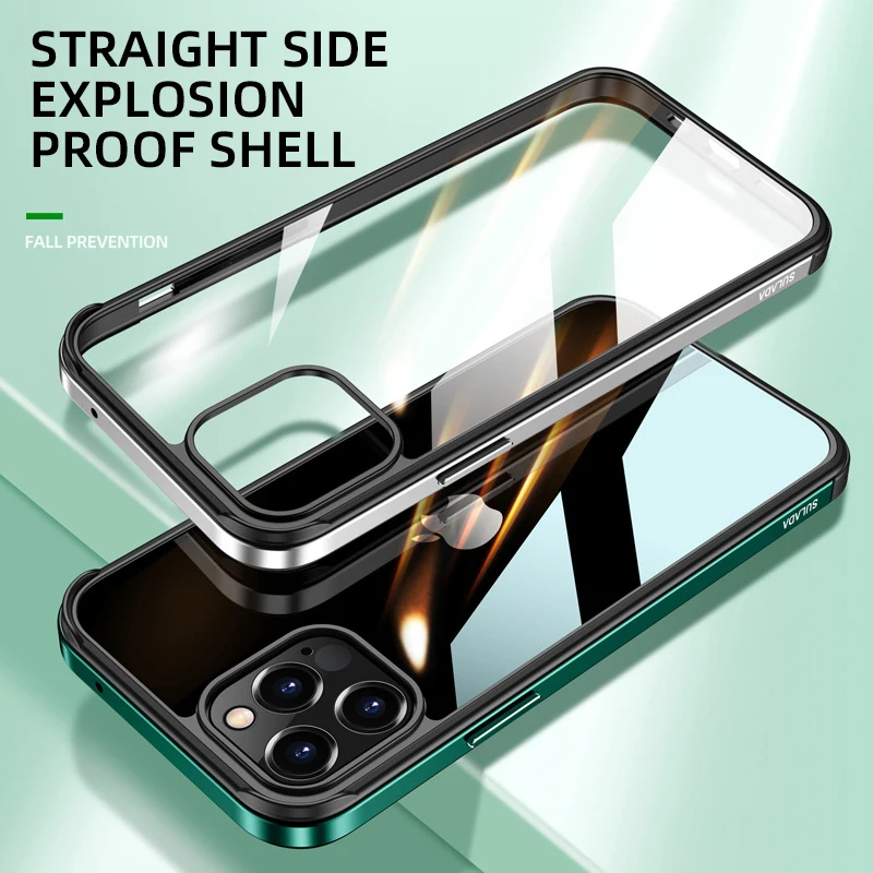 

Luxury Shockproof Camera Lens Protection Nano Glass Phone Case For iPhone 12 Pro Max Mini 11 13 X XS Cellphone Back Cover Fundas