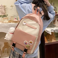patchwork backpack for women large capacity nylon school bags lady anti theft bagpack high quality travel rucksack girls bookbag