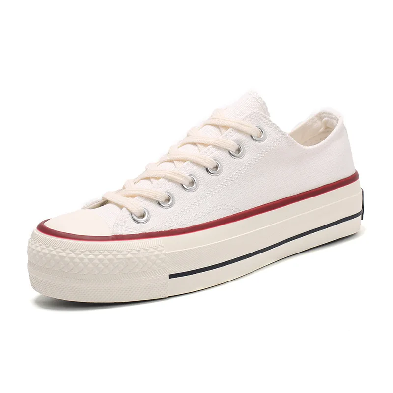 

Classic Canvas Shoes for Women Student Korean Version Thick Bottom Flat Low Top Women Casual Shoes
