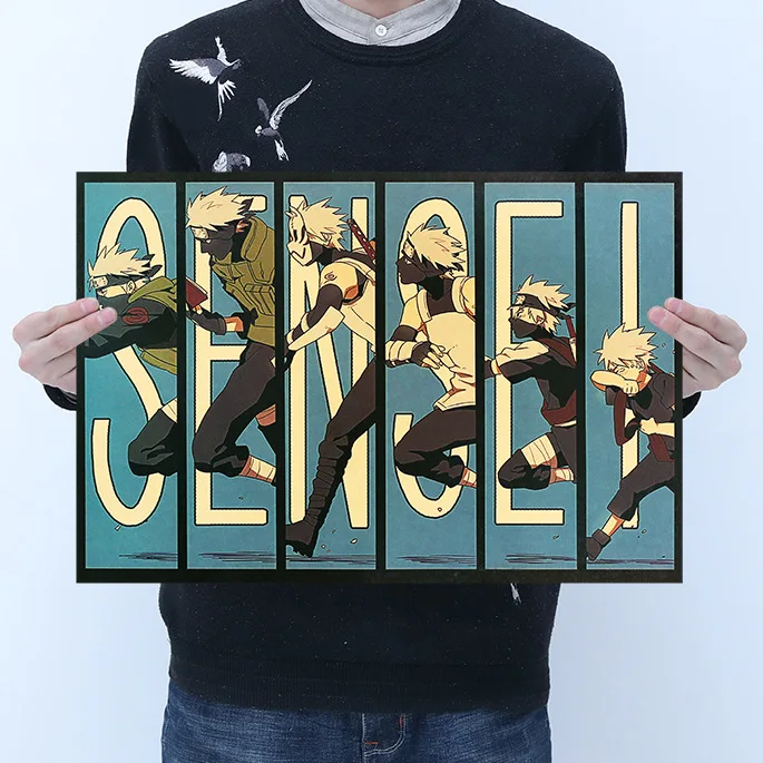 Новинка 2020 аниме постер Винтажный Классический Аниме мультяшный из крафт-бумаги