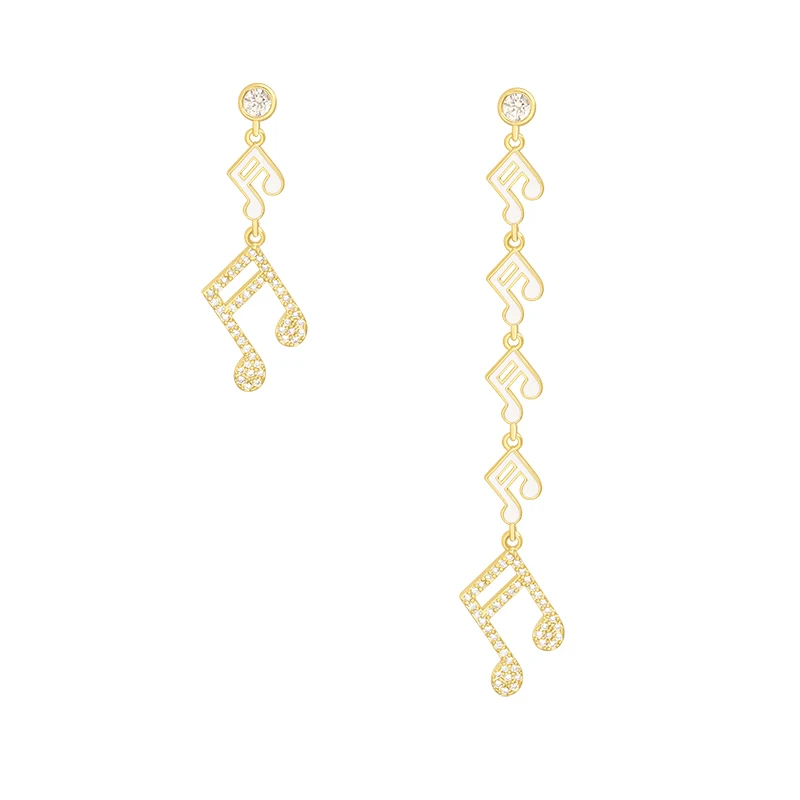 

Unusual earrings musical note modeling asymmetric long Drop earrings kawaii earrings 2020 trend women fashion party Earrings