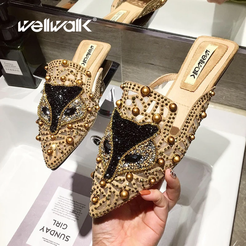 &quotЛиса&quot Босоножки с открытой пяткой Женские туфли на плоской подошве без