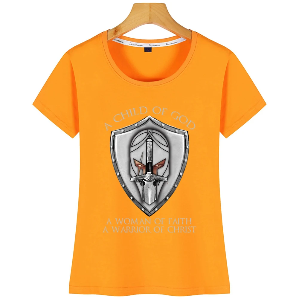 Топы Футболка женская детская Божья религиозная христианская Модная белая