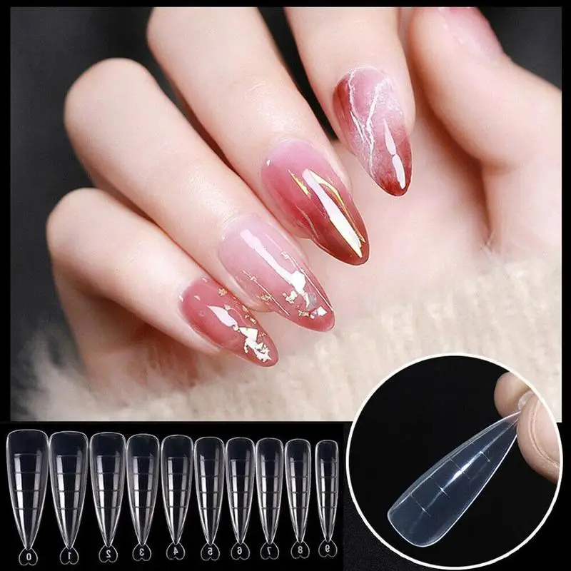 100 шт. Nail Art продлить форма для изготовления гвоздей ногтей со шкалой с украшением