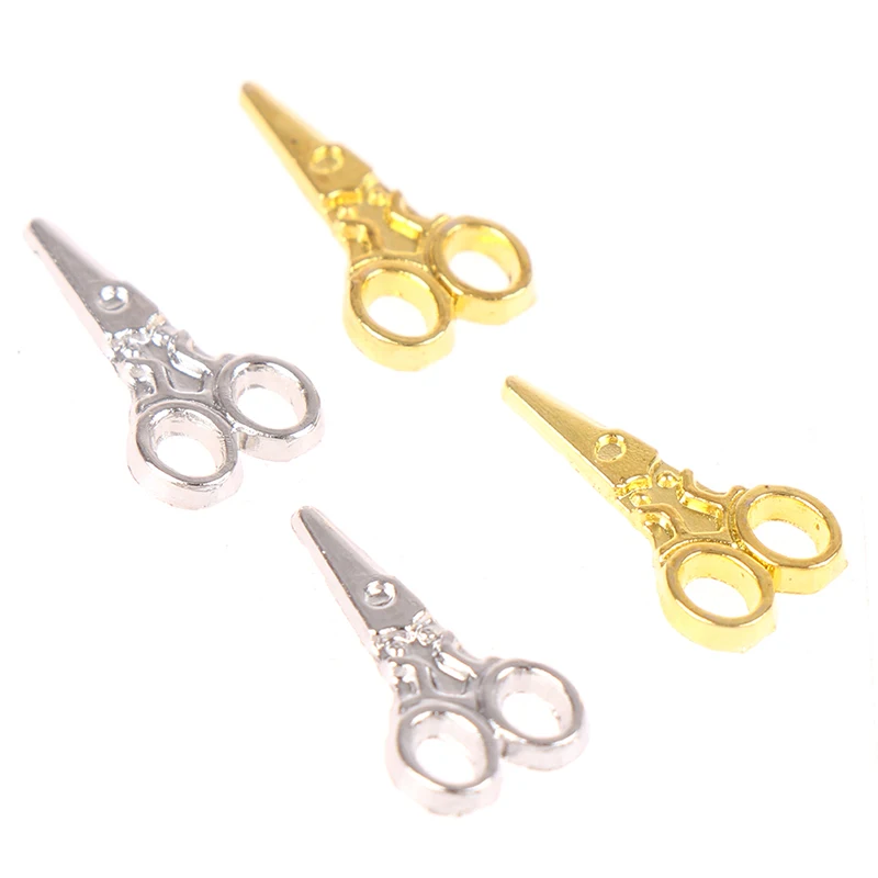 

1 шт. миниатюрные металлические ножницы для кукольного домика, Миниатюрные аксессуары для мебели, подарок для ребенка, украшение для куклы