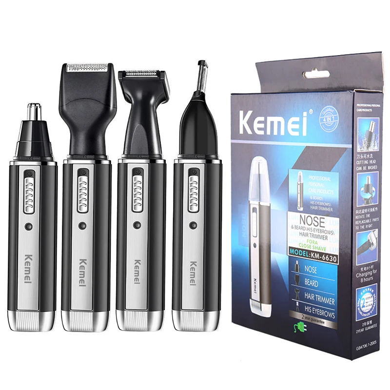 Tudo em um Elétrica para Homens Aparador de Pêlos Máquina de Barbear Kit de Aliciamento Recarregável Navalha Barbeador Elétrico Orelha Barba Sobrancelha Rosto