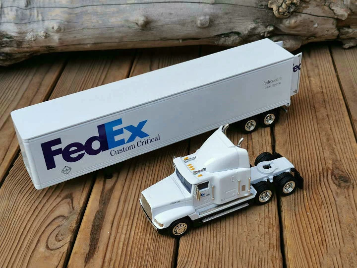 38 см литье под давлением 1/50 масштаб FedEx транспортный контейнер полуприцеп прицеп