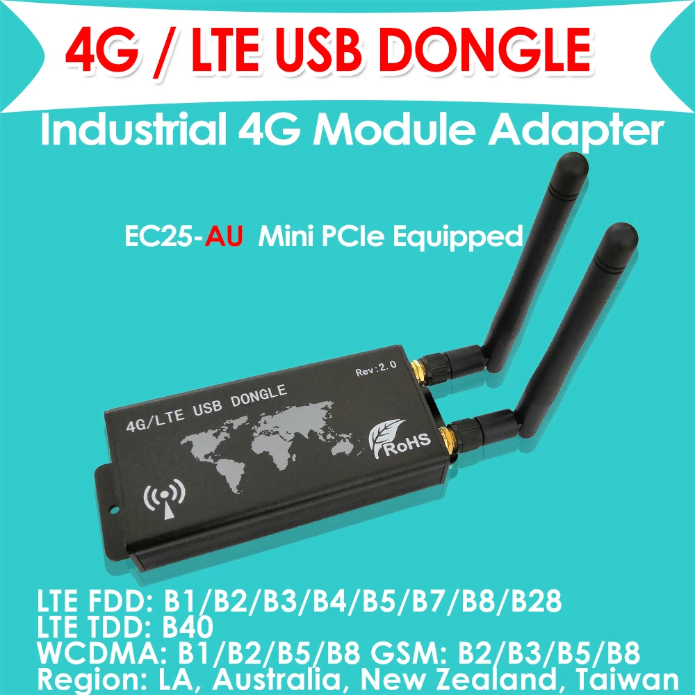 4G LTE ключ оснащен EC25 AU мини PCIe модем промышленный к USB (type C) адаптер с слотом для sim