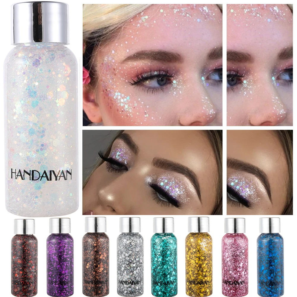 Блестящие туфли лодочки на устойчивом блесток блеск для тела гель пигмент Шиммер