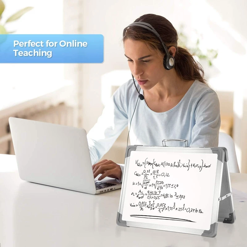 

Small Dry Erase White Board netic Sided Whiteboard Foldable Portable Easel for Online Teaching, Kids Drawing