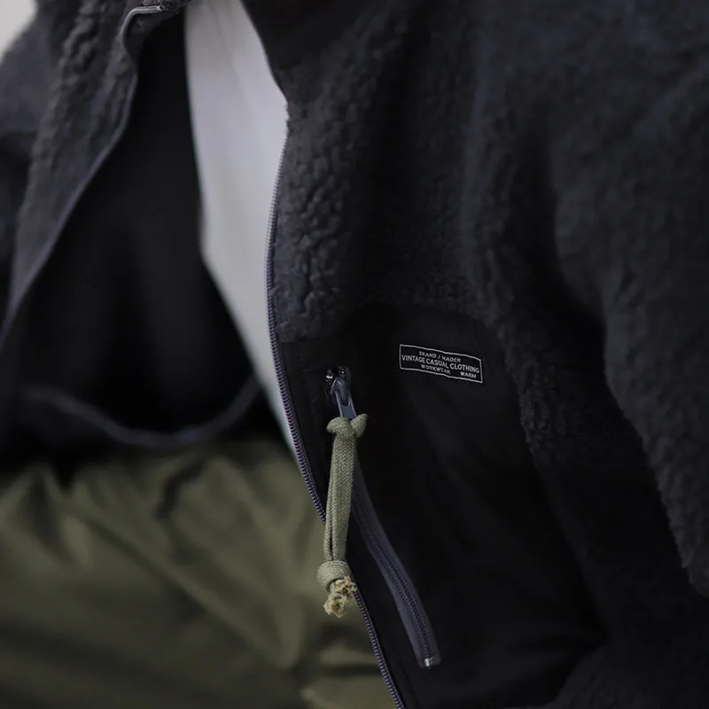 Maden из Полар флиса Мужская куртка осенне зимняя с капюшоном теплая оснастки