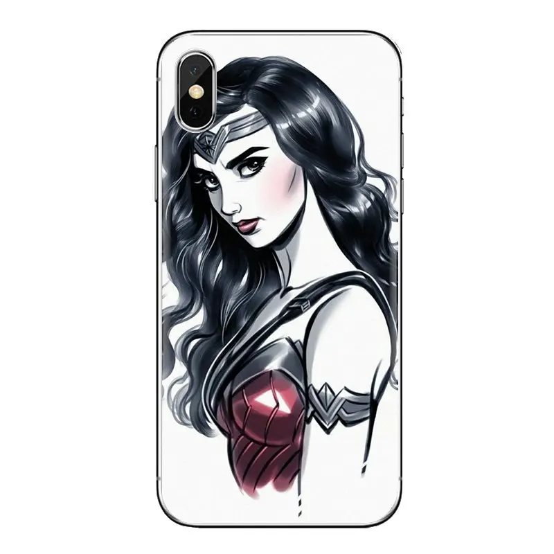 For Samsung Galaxy S3 S4 S5 Mini S6 S7 Edge S8 S9 S10 Plus Note 3 4 5 8 9 Soft Transparent Shell Covers DC comic TV wonder woman |