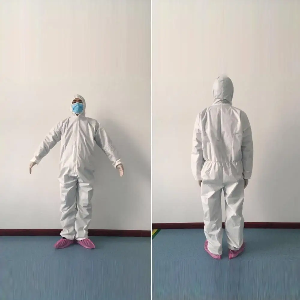 Защитная одежда Одноразовый комбинезон химический защитный коврик костюм для