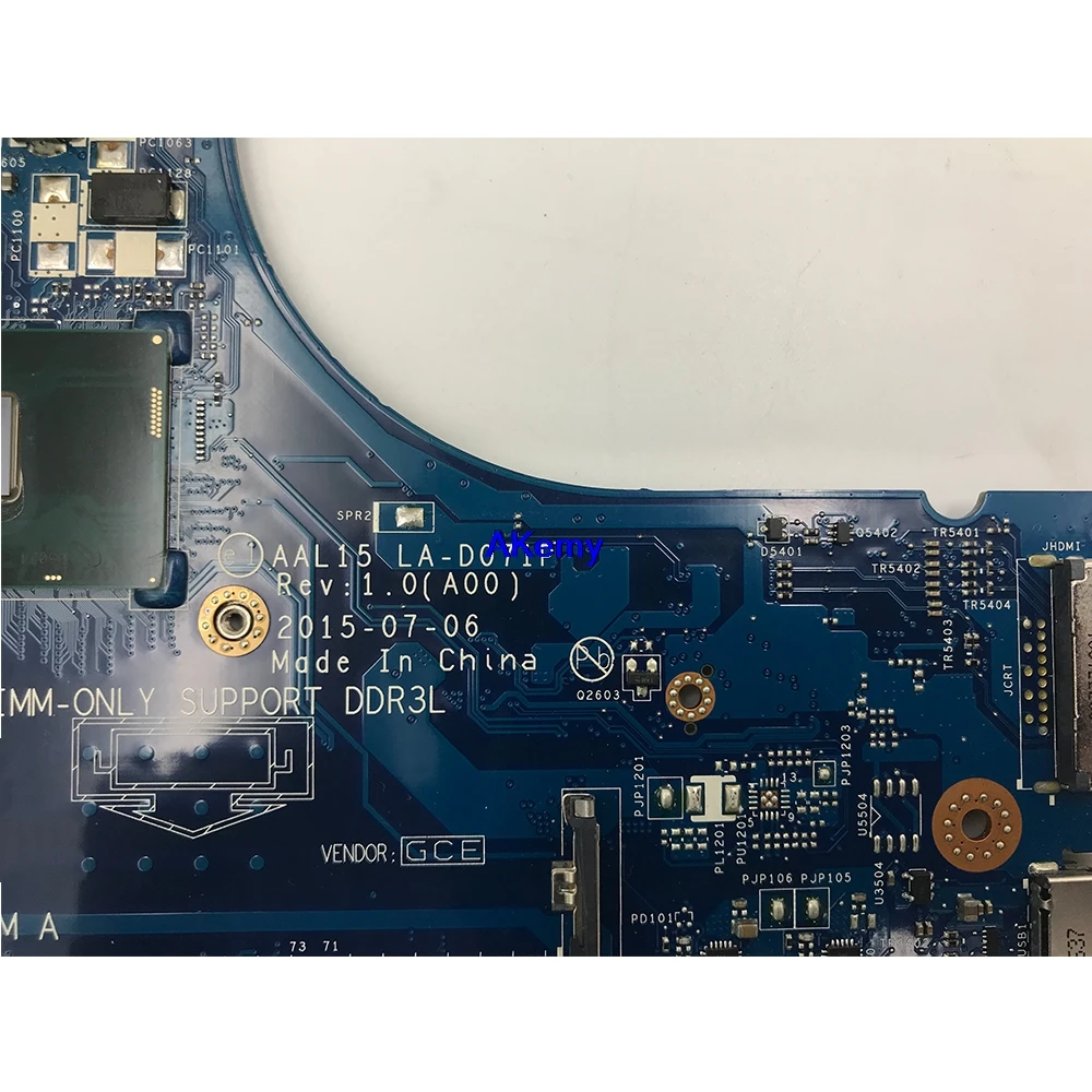 CN-0RV4XN RV4XN I7-6500U для Dell INSPIRON 15 5559 материнская плата для ноутбука AAL15 LA-D071P REV: 1,0(A00) Материнская плата