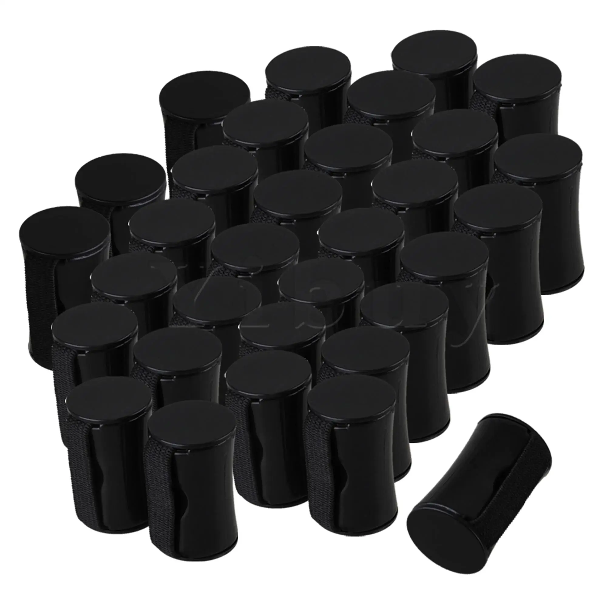 

Yibuy Black Finger Shot Rhythm Sand Shaker Ring for Ukulele Guitar Set of 100