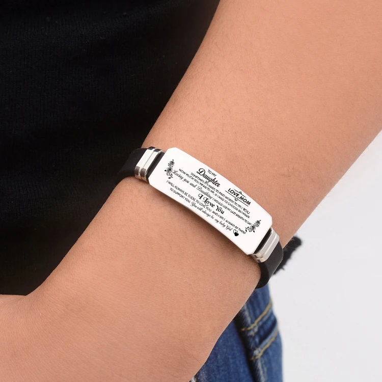 Браслет для моей дочери и сына женский регулируемый браслет из нержавеющей стали