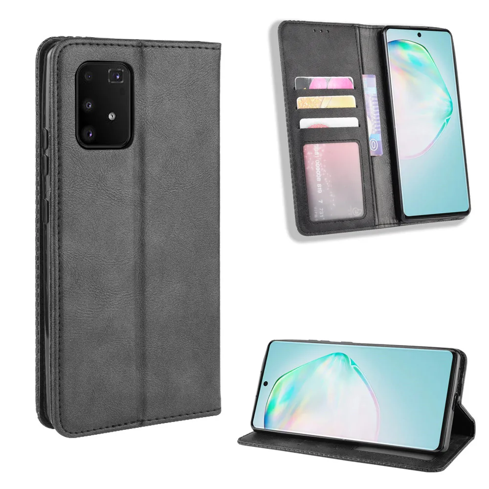 Чехол для Samsung Galaxy S10 Lite, роскошный чехол-бумажник из искусственной кожи с магнитной адсорбцией для Samsung S10Lite G770F, сумки для телефона с рисунком в виде SM-G770F
