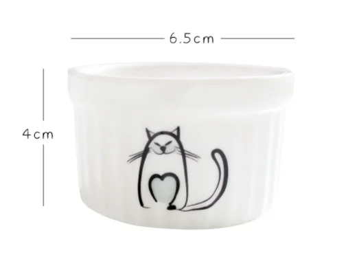 Домашняя одежда 1 шт. Керамика суфле выпечки чаша с мультяшным котом пудинг Kitty