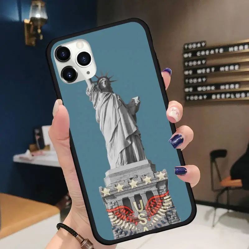 

America USA Flag Phone Case for iPhone 11 12 pro XS MAX 8 7 6 6S Plus X 5S SE 2020 XR Soft silicone