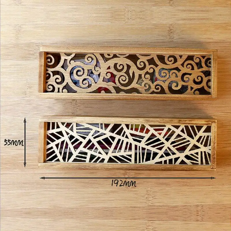 50 шт. винтажный стиль удобный полый Деревянный чехол-карандаш коробка для