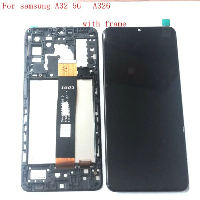

Оригинальный дисплей для Samsung Galaxy A32 5G A326, ЖК-экран + Сенсорное стекло, дигитайзер, запасная деталь, Фотоэлементы/DS